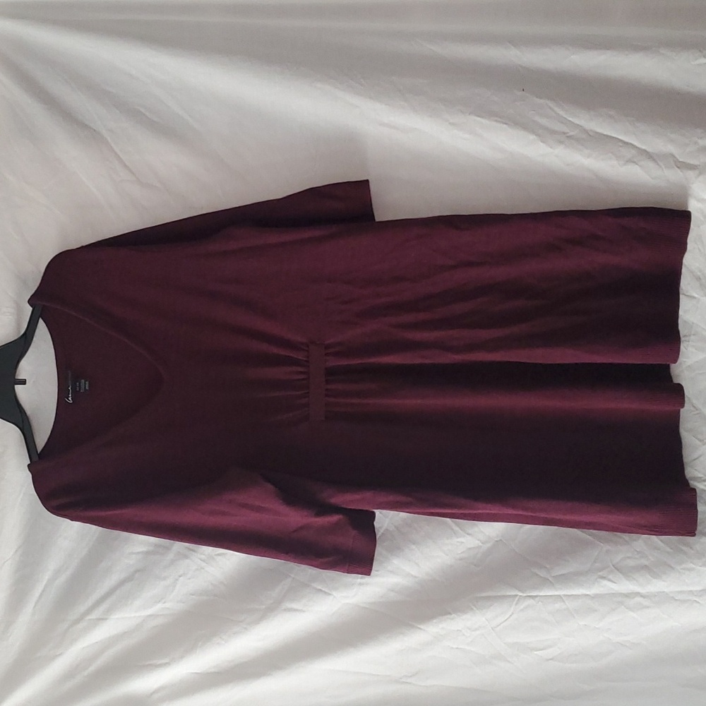 EUC Lane Bryant purple sweater dress 3/4 sleeve